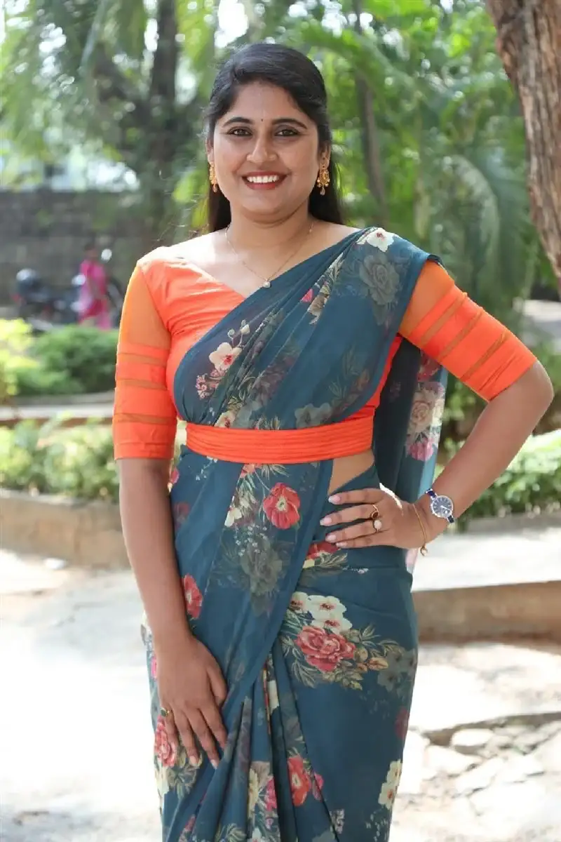 SONIA CHOWDARY STILLS IN SOUTH INDIAN BLUE SAREE 5